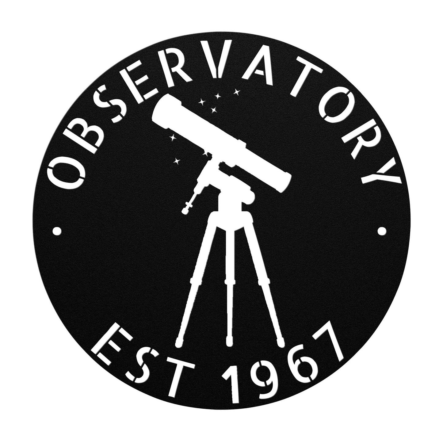 Wall Art OBSERVATORY SIGN - Personalized Observatory Family Name Steel Sign