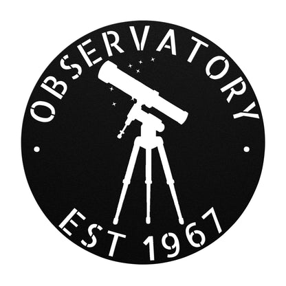 Wall Art OBSERVATORY SIGN - Personalized Observatory Family Name Steel Sign
