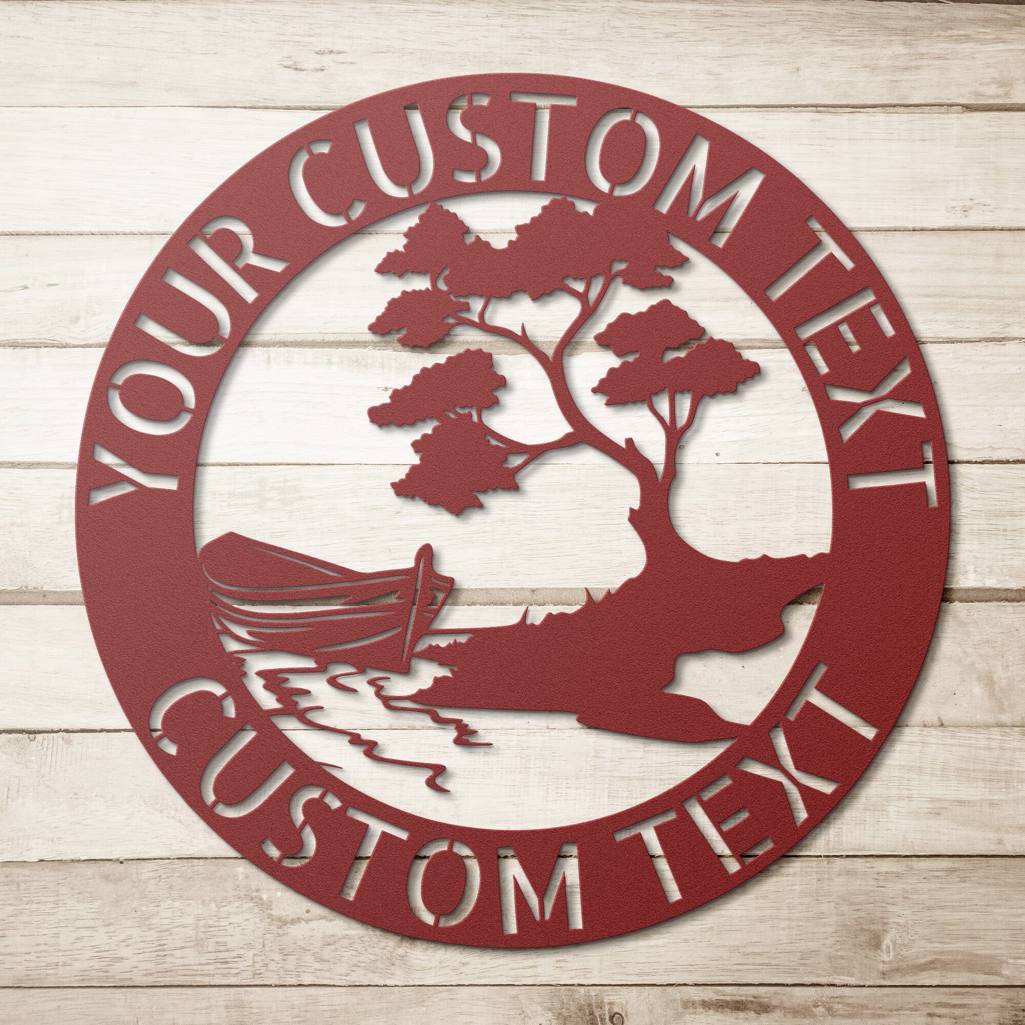 PERSONALIZE RIVER SIGN -Custom River Boat Monogram Steel Monogram Sign ...