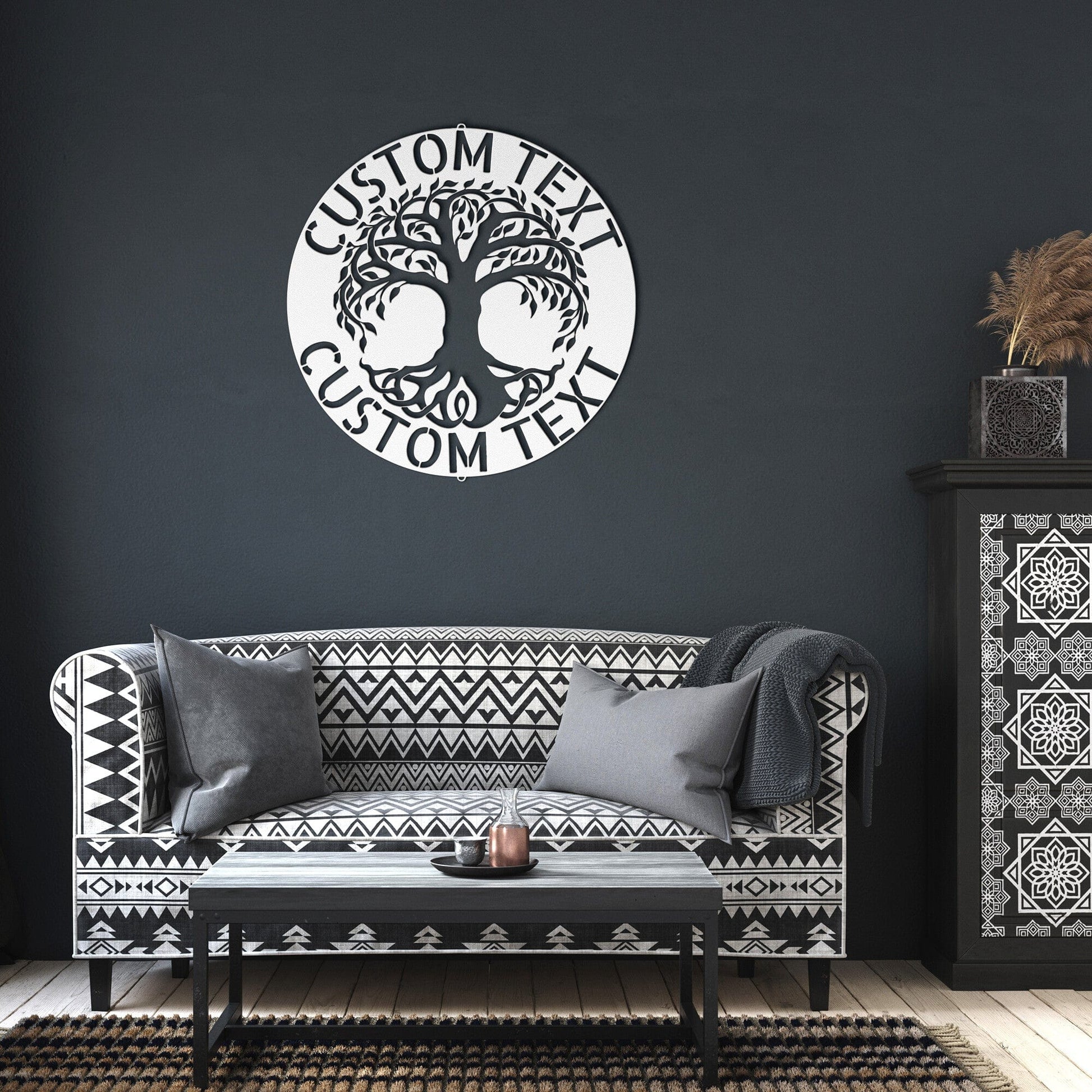 Wall Art White / 12 Inch TREE OF LIFE SIGN - Customized Family Name Tree of Life Wall Art Décor